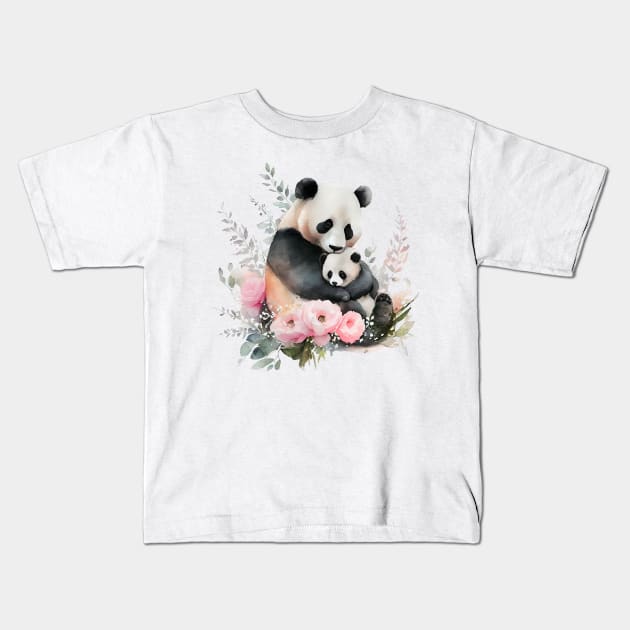 Panda Kids T-Shirt by DreamLoudArt